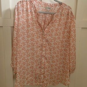 Jachs pink 3/4 Floral Blouse